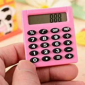 TOOLSTAR Calculatrice de poche, 1 PC 8 chiffres électronique, mini calculatrice portable pour l'enseignement des mathématiques, le bureau de base (rose) - Publicité