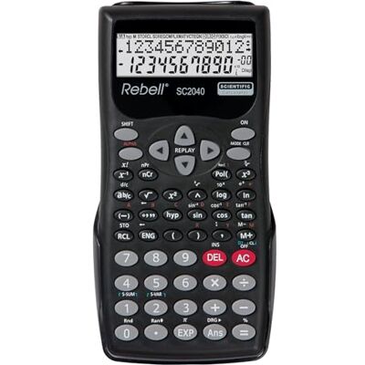 Rebell Calculatrice scientifique sC2040 calculatrice scientifique 240 fonctions mathématiques et 2–grand écran noir - Publicité Rebell Calculatrice scientifique sC2040 calculatrice scientifique 240 fonctions mathématiques et 2–grand écran noir - Publicité