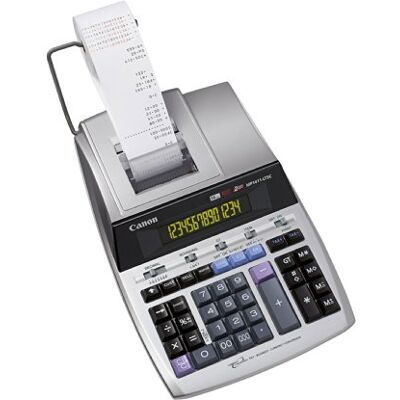 Canon MP1411-LTSC Calculatrice de bureau avec Imprimante à ruban encreur 14 chiffres Ecran rétro-éclairé 2 couleurs Fonction Taxe / Business Finition métal argenté - Publicité Canon MP1411-LTSC Calculatrice de bureau avec Imprimante à ruban encreur 14 chiffres Ecran rétro-éclairé 2 couleurs Fonction Taxe / Business Finition métal argenté - Publicité