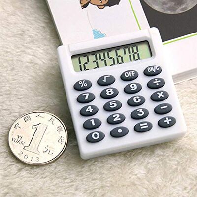 TOOLSTAR 1 calculatrice de poche, calculatrice électronique à 8 chiffres, mini calculatrice portable pour l'enseignement des mathématiques, le quotidien et le bureau (blanc) - Publicité TOOLSTAR 1 calculatrice de poche, calculatrice électronique à 8 chiffres, mini calculatrice portable pour l'enseignement des mathématiques, le quotidien et le bureau (blanc) - Publicité