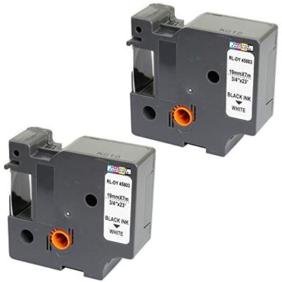 PRESTIGE CARTRIDGE 2 Compatibles Rubans d'étiquettes 45803 S0720830 noir sur blanc 19mm x 7m pour DYMO LabelManager LM 160 210D 220P 260P 280 360D 420P 450D 500TS PnP MobileLabeler LabelPoint LabelWriter LW 450 Duo - Publicité PRESTIGE CARTRIDGE 2 Compatibles Rubans d'étiquettes 45803 S0720830 noir sur blanc 19mm x 7m pour DYMO LabelManager LM 160 210D 220P 260P 280 360D 420P 450D 500TS PnP MobileLabeler LabelPoint LabelWriter LW 450 Duo - Publicité