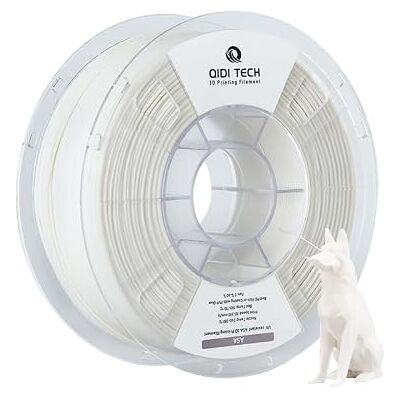 QIDI TECH Filament ASA 1.75mm Blanc,Filament pour imprimante 3D ASA 1kg Spool(2.2lbs),Haute résistance aux UV,Faible odeur,Parfait pour l'impression de pièces fonctionnelles extérieures - Publicité QIDI TECH Filament ASA 1.75mm Blanc,Filament pour imprimante 3D ASA 1kg Spool(2.2lbs),Haute résistance aux UV,Faible odeur,Parfait pour l'impression de pièces fonctionnelles extérieures - Publicité