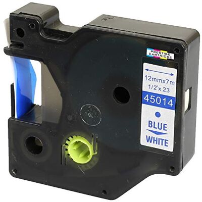 PRESTIGE CARTRIDGE Compatible Ruban d'étiquettes 45014 S0720540 bleu sur blanc 12mm x 7m pour DYMO LabelManager LM 160 210D 220P 260P 280 360D 420P 450D 500TS PnP MobileLabeler LabelPoint LabelWriter LW 400 450 Duo - Publicité PRESTIGE CARTRIDGE Compatible Ruban d'étiquettes 45014 S0720540 bleu sur blanc 12mm x 7m pour DYMO LabelManager LM 160 210D 220P 260P 280 360D 420P 450D 500TS PnP MobileLabeler LabelPoint LabelWriter LW 400 450 Duo - Publicité