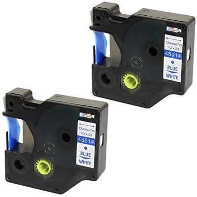 PRESTIGE CARTRIDGE 2 Compatibles Rubans d'étiquettes 45014 S0720540 bleu sur blanc 12mm x 7m pour LabelManager LM 160 210D 220P 260P 280 360D 420P 450D 500TS PnP MobileLabeler LabelPoint LabelWriter LW 450 Duo - Publicité PRESTIGE CARTRIDGE 2 Compatibles Rubans d'étiquettes 45014 S0720540 bleu sur blanc 12mm x 7m pour LabelManager LM 160 210D 220P 260P 280 360D 420P 450D 500TS PnP MobileLabeler LabelPoint LabelWriter LW 450 Duo - Publicité