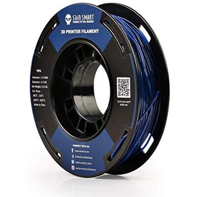 sainsmart Petite Bobine 1.75 mm TPU Flexible 3D Filament 250 g, Dimensional Accuracy +/- 0.05 mm, Shore 95A, Galaxy Bleu - Publicité sainsmart Petite Bobine 1.75 mm TPU Flexible 3D Filament 250 g, Dimensional Accuracy +/- 0.05 mm, Shore 95A, Galaxy Bleu - Publicité