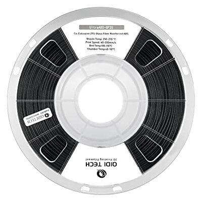 QIDI TECH Filament Verre Fibre ABS 1.75mm, ABS-GF25 Filament Imprimante 3D, Texture Givrée, Haute Dureté, Convient à la Plupart des Imprimantes 3D FDM, Bobine de 1kg, Noir - Publicité QIDI TECH Filament Verre Fibre ABS 1.75mm, ABS-GF25 Filament Imprimante 3D, Texture Givrée, Haute Dureté, Convient à la Plupart des Imprimantes 3D FDM, Bobine de 1kg, Noir - Publicité