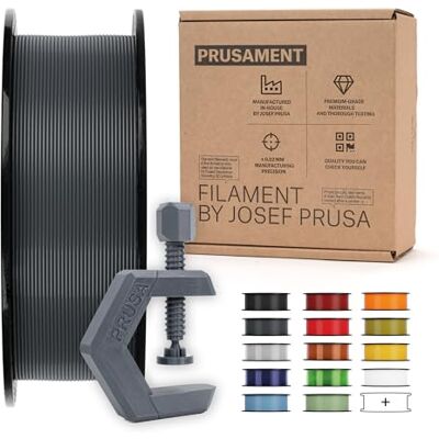 Prusament PETG Filament pour imprimante 3D Anthracite Grey 1,75 mm – 1 kg Haute précision ±0,02 mm Faible stringing Excellente adhérence Sans nœuds Pour débutants et professionnels - Publicité Prusament PETG Filament pour imprimante 3D Anthracite Grey 1,75 mm – 1 kg Haute précision ±0,02 mm Faible stringing Excellente adhérence Sans nœuds Pour débutants et professionnels - Publicité