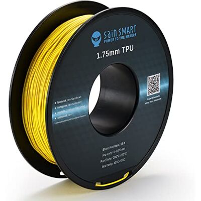 sainsmart Filament souple en TPU pour impression 3D 1,75 mm, 0,8 kg, précision dimensionnelle +/- 0,05 mm, couleur jaune fluo - Publicité sainsmart Filament souple en TPU pour impression 3D 1,75 mm, 0,8 kg, précision dimensionnelle +/- 0,05 mm, couleur jaune fluo - Publicité
