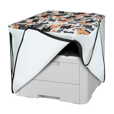 kwmobile Housse Imprimante Compatible avec Brother DCP-L3560CDW / MFC-L3740CDWE Housse Housse de Protection pour Imprimante en Lin orange-noir-blanc - Publicité kwmobile Housse Imprimante Compatible avec Brother DCP-L3560CDW / MFC-L3740CDWE Housse Housse de Protection pour Imprimante en Lin orange-noir-blanc - Publicité