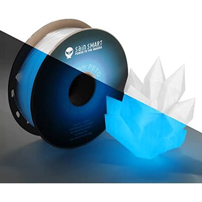 sainsmart Filament PETG Grow in The Dark Blue, filament d'imprimante 3D PRO-3 PETG 1,75 mm, bleu brillant, bobine de 2,2 lb (1 kg), précision dimensionnelle +/- 0,02 mm - Publicité sainsmart Filament PETG Grow in The Dark Blue, filament d'imprimante 3D PRO-3 PETG 1,75 mm, bleu brillant, bobine de 2,2 lb (1 kg), précision dimensionnelle +/- 0,02 mm - Publicité