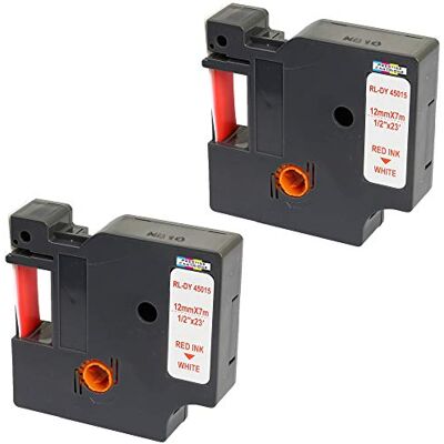 PRESTIGE CARTRIDGE 2 Compatibles Rubans d'étiquettes 45015 S0720550 rouge sur blanc 12mm x 7m pour DYMO LabelManager LM 160 210D 220P 260P 280 360D 420P 450D 500TS PnP MobileLabeler LabelPoint LabelWriter LW 450 Duo - Publicité PRESTIGE CARTRIDGE 2 Compatibles Rubans d'étiquettes 45015 S0720550 rouge sur blanc 12mm x 7m pour DYMO LabelManager LM 160 210D 220P 260P 280 360D 420P 450D 500TS PnP MobileLabeler LabelPoint LabelWriter LW 450 Duo - Publicité