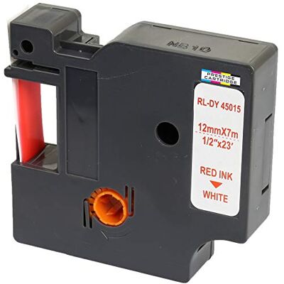 PRESTIGE CARTRIDGE Compatible Ruban d'étiquettes 45015 S0720550 rouge sur blanc 12mm x 7m pour DYMO LabelManager LM 160 210D 220P 260P 280 360D 420P 450D 500TS PnP MobileLabeler LabelPoint LabelWriter LW 400 450 Duo - Publicité PRESTIGE CARTRIDGE Compatible Ruban d'étiquettes 45015 S0720550 rouge sur blanc 12mm x 7m pour DYMO LabelManager LM 160 210D 220P 260P 280 360D 420P 450D 500TS PnP MobileLabeler LabelPoint LabelWriter LW 400 450 Duo - Publicité