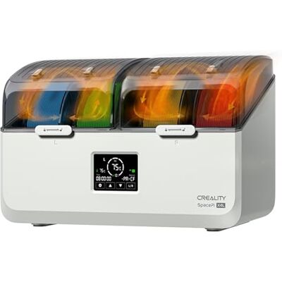 sainsmart Boîte de séchage de filament Creality Space Pi X4L, double chambre indépendante, capacité de 4 bobines, séchage haute température à 75 °C, mode d'économie d'énergie intelligent - Publicité sainsmart Boîte de séchage de filament Creality Space Pi X4L, double chambre indépendante, capacité de 4 bobines, séchage haute température à 75 °C, mode d'économie d'énergie intelligent - Publicité