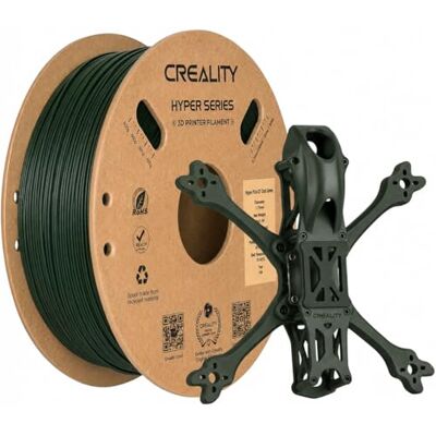 Creality Hyper PLA-CF Filament carbone 1,75 mm vert foncé 1 kg pour imprimante 3D renforcé en fibre de carbone, haute vitesse jusqu'à 300 mm/s, finition mate, résistance à la flexion 103 MPa, haute - Publicité Creality Hyper PLA-CF Filament carbone 1,75 mm vert foncé 1 kg pour imprimante 3D renforcé en fibre de carbone, haute vitesse jusqu'à 300 mm/s, finition mate, résistance à la flexion 103 MPa, haute - Publicité