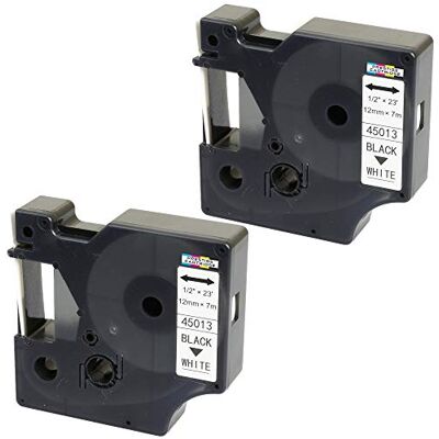 PRESTIGE CARTRIDGE 2 Compatibles Rubans d'étiquettes D1 45013 S0720530 noir sur blanc 12mm x 7m pour DYMO LabelManager LM 160 210D 220P 260P 280 360D 420P 450D 500TS PnP MobileLabeler LabelPoint LabelWriter LW 450 Duo - Publicité PRESTIGE CARTRIDGE 2 Compatibles Rubans d'étiquettes D1 45013 S0720530 noir sur blanc 12mm x 7m pour DYMO LabelManager LM 160 210D 220P 260P 280 360D 420P 450D 500TS PnP MobileLabeler LabelPoint LabelWriter LW 450 Duo - Publicité