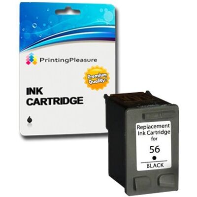 Printing Pleasure Noir Cartouche d'encre Compatible pour HP Photosmart 7260 7350 7450 7660 C4180 C4280 C5280 Deskjet 5550 450CBi Officejet 5610 4215 PSC 1210 1315 Remplacement pour HP 56 (C6656AE) - Publicité Printing Pleasure Noir Cartouche d'encre Compatible pour HP Photosmart 7260 7350 7450 7660 C4180 C4280 C5280 Deskjet 5550 450CBi Officejet 5610 4215 PSC 1210 1315 Remplacement pour HP 56 (C6656AE) - Publicité