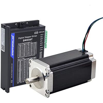 STEPPERONLINE Kit de moteur pas à pas CNC 1 axe 3,0 Nm 4,2 A 10 mm Baie Nema 23 Moteur pas-à-pas et pilote de moteur pas à pas 1,8-5,6 A 20-50 VDC pour machine de gravure CNC, imprimante 3D - Publicité STEPPERONLINE Kit de moteur pas à pas CNC 1 axe 3,0 Nm 4,2 A 10 mm Baie Nema 23 Moteur pas-à-pas et pilote de moteur pas à pas 1,8-5,6 A 20-50 VDC pour machine de gravure CNC, imprimante 3D - Publicité