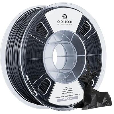 QIDI TECH Filament PETG-Tough, Filament Imprimante 3D PETG Résistant 1.75mm, Bobine de 1kg (2.2lbs), Adapté à l'impression à Grande Vitesse, Convient à la Plupart des Imprimantes 3D FDM, Noir - Publicité QIDI TECH Filament PETG-Tough, Filament Imprimante 3D PETG Résistant 1.75mm, Bobine de 1kg (2.2lbs), Adapté à l'impression à Grande Vitesse, Convient à la Plupart des Imprimantes 3D FDM, Noir - Publicité