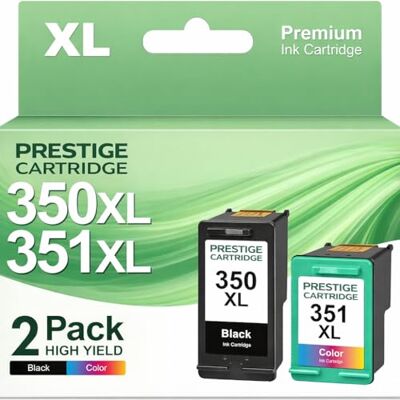 PRESTIGE CARTRIDGE 350 / 351 Pack de 2 Cartouches d'encre compatible avec Imprimante HP DeskJet/Photosmart Séries Noir/Couleur - Publicité PRESTIGE CARTRIDGE 350 / 351 Pack de 2 Cartouches d'encre compatible avec Imprimante HP DeskJet/Photosmart Séries Noir/Couleur - Publicité