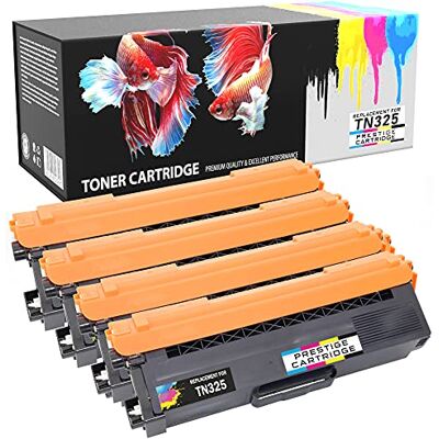 PRESTIGE CARTRIDGE TN325 Lot de 4 Cartouches de Toner pour Brother HL-4150CDN/HL-4570CDW/HL-4570CDWT Couleurs Assorties - Publicité PRESTIGE CARTRIDGE TN325 Lot de 4 Cartouches de Toner pour Brother HL-4150CDN/HL-4570CDW/HL-4570CDWT Couleurs Assorties - Publicité