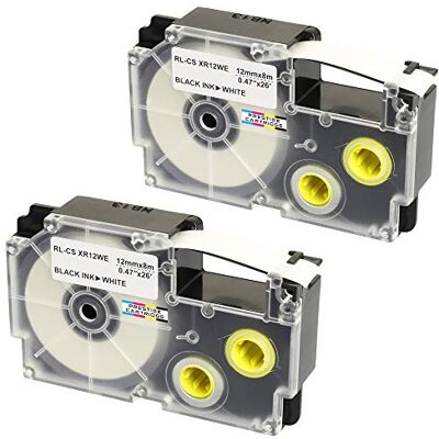 PRESTIGE CARTRIDGE 2x XR-12WE XR-12WE1 noir sur blanc 12mm x 8m Rubans Étiquettes compatibles avec Casio KL-60 KL-100 KL-120 KL-200 KL-300 KL-750 KL-820 KL-2000 KL-7000 KL-7200 KL-8100 Etiqueteuses - Publicité PRESTIGE CARTRIDGE 2x XR-12WE XR-12WE1 noir sur blanc 12mm x 8m Rubans Étiquettes compatibles avec Casio KL-60 KL-100 KL-120 KL-200 KL-300 KL-750 KL-820 KL-2000 KL-7000 KL-7200 KL-8100 Etiqueteuses - Publicité