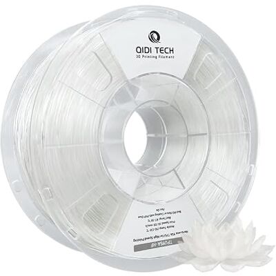 QIDI TECH TPU 95A Filament à haut débit 1.75mm,TPU95A-HF Filament flexible pour imprimante 3D, haute résilience, adapté à l'impression à grande vitesse, bobine de 1kg, Transparent - Publicité QIDI TECH TPU 95A Filament à haut débit 1.75mm,TPU95A-HF Filament flexible pour imprimante 3D, haute résilience, adapté à l'impression à grande vitesse, bobine de 1kg, Transparent - Publicité