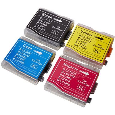 PRESTIGE CARTRIDGE LC1000/LC970 Lot de 10 Cartouches d'encre compatible avec Brother DCP-130C 135C 150C 260C 330C 350C 357C 375CW 540CN 560CN 770CW Fax-2840 MFC-465CN, Noir/Cyan/Magenta/Jaune - Publicité PRESTIGE CARTRIDGE LC1000/LC970 Lot de 10 Cartouches d'encre compatible avec Brother DCP-130C 135C 150C 260C 330C 350C 357C 375CW 540CN 560CN 770CW Fax-2840 MFC-465CN, Noir/Cyan/Magenta/Jaune - Publicité