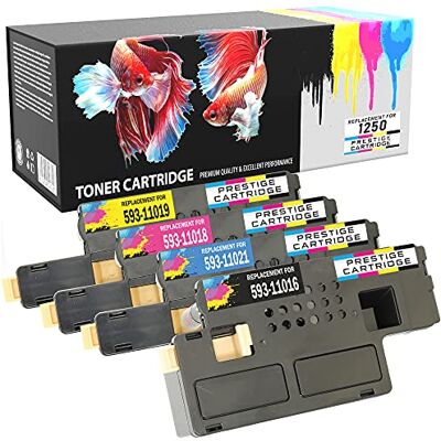 PRESTIGE CARTRIDGE Dell 1250 Lot de 4 Cartouches de Toner pour Dell 1250c/1350cnw/1355cn/1355cnw/C1760/C1760nw/C1765/C1765nfw Couleurs Assorties - Publicité PRESTIGE CARTRIDGE Dell 1250 Lot de 4 Cartouches de Toner pour Dell 1250c/1350cnw/1355cn/1355cnw/C1760/C1760nw/C1765/C1765nfw Couleurs Assorties - Publicité