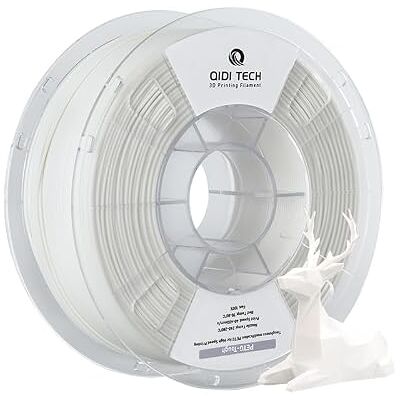 QIDI TECH Filament PETG-Tough, Filament Imprimante 3D PETG Résistant 1.75mm, Bobine de 1kg (2.2lbs), Adapté à l'impression à Grande Vitesse, Convient à la Plupart des Imprimantes 3D FDM, Blanc - Publicité QIDI TECH Filament PETG-Tough, Filament Imprimante 3D PETG Résistant 1.75mm, Bobine de 1kg (2.2lbs), Adapté à l'impression à Grande Vitesse, Convient à la Plupart des Imprimantes 3D FDM, Blanc - Publicité
