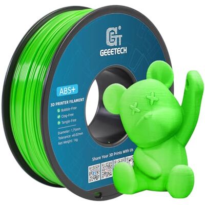 GEEETECH Filament ABS+ 1,75mm,Filament ABS+ pour imprimante 3D, 1 kg, 1 bobine, Vert - Publicité GEEETECH Filament ABS+ 1,75mm,Filament ABS+ pour imprimante 3D, 1 kg, 1 bobine, Vert - Publicité