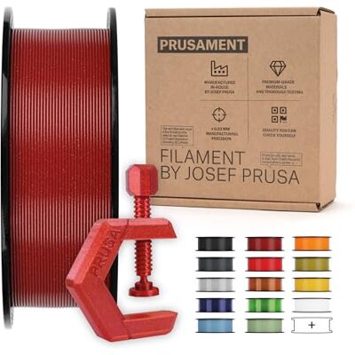 Prusament PETG Filament pour imprimante 3D Carmine Red 1,75 mm – 1 kg Haute précision ±0,02 mm Faible stringing Excellente adhérence Sans nœuds Pour débutants et professionnels - Publicité Prusament PETG Filament pour imprimante 3D Carmine Red 1,75 mm – 1 kg Haute précision ±0,02 mm Faible stringing Excellente adhérence Sans nœuds Pour débutants et professionnels - Publicité