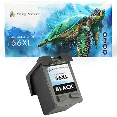 Printing Pleasure Compatible Cartouche d'encre Remplacement pour HP 56 pour Officejet 5610 4212 4215 PSC 1215 1210 1315 Photosmart 7260 7350 7450 7660 7960 C4180 C4280 C5280 Noir, Grande Capacité - Publicité Printing Pleasure Compatible Cartouche d'encre Remplacement pour HP 56 pour Officejet 5610 4212 4215 PSC 1215 1210 1315 Photosmart 7260 7350 7450 7660 7960 C4180 C4280 C5280 Noir, Grande Capacité - Publicité