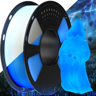 GEEETECH Filament PLA 1,75 mm, Filament PLA Glows in the Dark pour imprimante 3D,Bobine de 1 kg, Lumineux Bleu - Publicité GEEETECH Filament PLA 1,75 mm, Filament PLA Glows in the Dark pour imprimante 3D,Bobine de 1 kg, Lumineux Bleu - Publicité