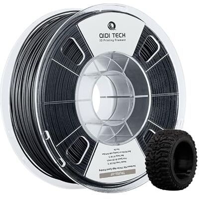 QIDI TECH TPU 95A Filament à haut débit 1.75mm,TPU95A-HF Filament flexible pour imprimante 3D, haute résilience, adapté à l'impression à grande vitesse, bobine de 1kg, Noir. Publicité QIDI TECH TPU 95A Filament à haut débit 1.75mm,TPU95A-HF Filament flexible pour imprimante 3D, haute résilience, adapté à l'impression à grande vitesse, bobine de 1kg, Noir. Publicité