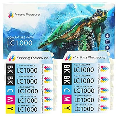 Printing Pleasure 10 Compatibles LC1000 LC970 Cartouches d'encre pour Brother DCP-130C DCP-135C DCP-150C DCP-260C DCP-330C DCP-350C DCP-357C DCP-540CN DCP-560CN DCP-770CW Fax-2840 MFC-465CN Grande Capacité - Publicité Printing Pleasure 10 Compatibles LC1000 LC970 Cartouches d'encre pour Brother DCP-130C DCP-135C DCP-150C DCP-260C DCP-330C DCP-350C DCP-357C DCP-540CN DCP-560CN DCP-770CW Fax-2840 MFC-465CN Grande Capacité - Publicité