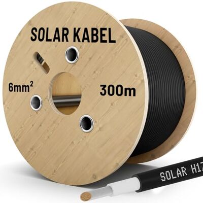 HB-DIGITAL 300m Câble solaire 6mm² Photovoltaïque H1Z2Z2-K Certifié TÜV Rheinland Résistant aux UV Flexible 1500V Cable PV pour Panneau solaire Régulateurs de charge Onduleurs Noir - Publicité HB-DIGITAL 300m Câble solaire 6mm² Photovoltaïque H1Z2Z2-K Certifié TÜV Rheinland Résistant aux UV Flexible 1500V Cable PV pour Panneau solaire Régulateurs de charge Onduleurs Noir - Publicité