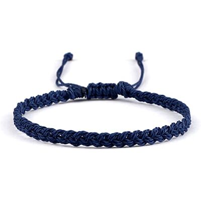 HYXX Bracelet De Lamitié Fille, Bracelet Réglable Simple Style Ethnique Wax Thread Wrap Rope Bleu Marine Bracelets D'Amitié Tissés À La Main Pour Femmes Hommes Anniversaire, Fiançailles, Cadeau - Publicité HYXX Bracelet De Lamitié Fille, Bracelet Réglable Simple Style Ethnique Wax Thread Wrap Rope Bleu Marine Bracelets D'Amitié Tissés À La Main Pour Femmes Hommes Anniversaire, Fiançailles, Cadeau - Publicité