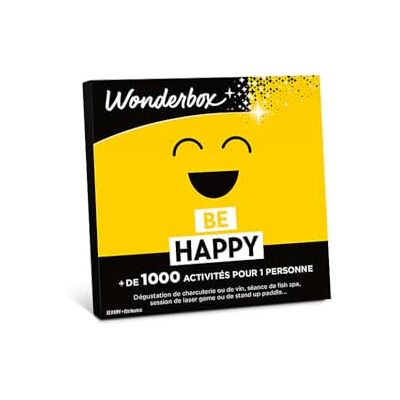 Wonderbox Be Happy Coffret Cadeau Idée Cadeau Multi Activités 1 activité au choix Plus de 1000 expériences Dégustation gourmande, soin détente, activité de loisirs - Publicité Wonderbox Be Happy Coffret Cadeau Idée Cadeau Multi Activités 1 activité au choix Plus de 1000 expériences Dégustation gourmande, soin détente, activité de loisirs - Publicité
