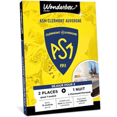 WONDERBOX Connect Coffret Cadeau Asm Clermont Séjour pour 2-2 Places pour 1 Match au Choix 1 Nuit pour 2 dans Un hôtel à Clermont-Ferrand Validité 27 Mois - Publicité WONDERBOX Connect Coffret Cadeau Asm Clermont Séjour pour 2-2 Places pour 1 Match au Choix 1 Nuit pour 2 dans Un hôtel à Clermont-Ferrand Validité 27 Mois - Publicité