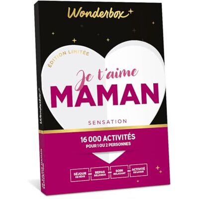 WONDERBOX Je t'aime Maman Sensation Coffret Cadeau Idée Cadeau Divertissement - Publicité WONDERBOX Je t'aime Maman Sensation Coffret Cadeau Idée Cadeau Divertissement - Publicité