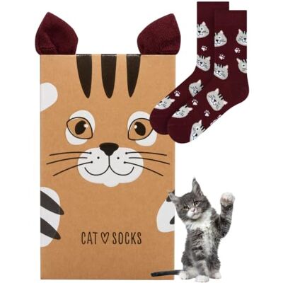 soxo Chaussettes Homme & Femme Coton Coffret Cadeau Chat Fantaisie Idée Anniversaire Drôle - Publicité soxo Chaussettes Homme & Femme Coton Coffret Cadeau Chat Fantaisie Idée Anniversaire Drôle - Publicité