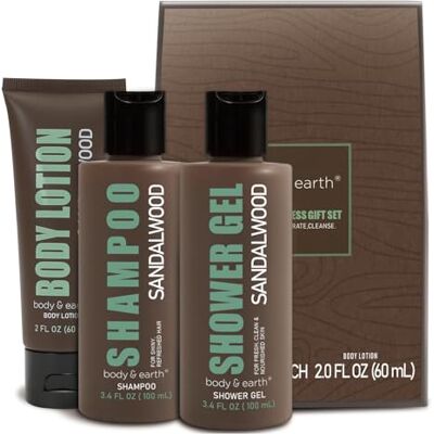 BODY & EARTH Coffret de Bain pour Homme, Coffret Cadeau de Soins pour Homme 3 Pièces - Publicité BODY & EARTH Coffret de Bain pour Homme, Coffret Cadeau de Soins pour Homme 3 Pièces - Publicité