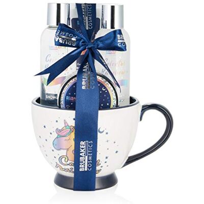 BRUBAKER Cosmetics Coffret de bain & beauté Vanille/Lavande 5 Pièces Tasse à café XXL incl. Bleu/Blanc/Licorne arc-en-ciel Idée cadeau Femme - Publicité BRUBAKER Cosmetics Coffret de bain & beauté Vanille/Lavande 5 Pièces Tasse à café XXL incl. Bleu/Blanc/Licorne arc-en-ciel Idée cadeau Femme - Publicité