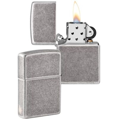 Zippo Briquet Tempête Design Flamme Argent Antique Rechargeable Réutilisable Design Coupe-Vent Coffret Cadeau Fabriqué aux États-Unis Exclusivité Amazon - Publicité Zippo Briquet Tempête Design Flamme Argent Antique Rechargeable Réutilisable Design Coupe-Vent Coffret Cadeau Fabriqué aux États-Unis Exclusivité Amazon - Publicité