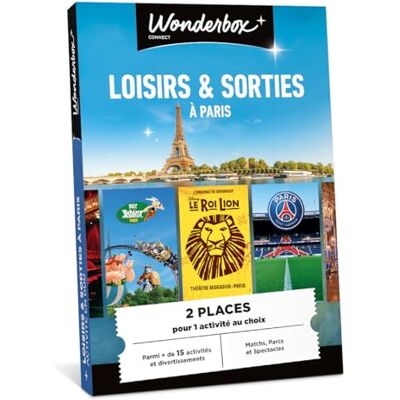 WONDERBOX Connect Coffret Cadeau Multi Activités Paris pour 2 pers. 2 places pour 1 activité au choix Parmi Plus de 15 activités à Paris au choix Validité 27 mois - Publicité WONDERBOX Connect Coffret Cadeau Multi Activités Paris pour 2 pers. 2 places pour 1 activité au choix Parmi Plus de 15 activités à Paris au choix Validité 27 mois - Publicité