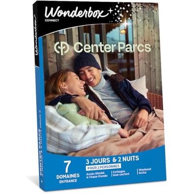 WONDERBOX Connect Coffret Cadeau Center Parcs pour 2 pers. 3 jours et 2 nuits Accès illimité à l'Aqua Mundo, Cottages tout confort, Week ends inclus Validité 27 mois - Publicité WONDERBOX Connect Coffret Cadeau Center Parcs pour 2 pers. 3 jours et 2 nuits Accès illimité à l'Aqua Mundo, Cottages tout confort, Week ends inclus Validité 27 mois - Publicité