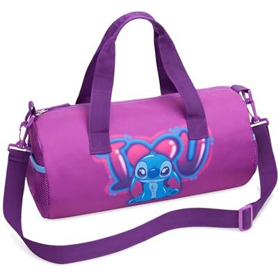 Disney Stitch Sac de Sport Enfant Fille Garçon 39,5 × 19,5 cm, Sac de Voyage avec Bandoulière Réglable, Sport, École, Idée Cadeau Enfant (Violet Stitch) - Publicité Disney Stitch Sac de Sport Enfant Fille Garçon 39,5 × 19,5 cm, Sac de Voyage avec Bandoulière Réglable, Sport, École, Idée Cadeau Enfant (Violet Stitch) - Publicité