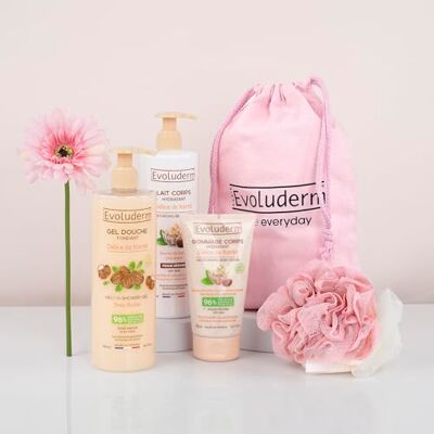 Evoluderm Pochon Corps Délice de Karité Fête des Mères 3 produits Idée Cadeau Fête des Mères Anniversaire - Publicité Evoluderm Pochon Corps Délice de Karité Fête des Mères 3 produits Idée Cadeau Fête des Mères Anniversaire - Publicité