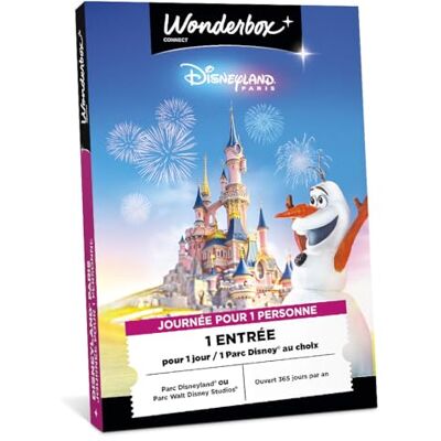 WONDERBOX Connect Coffret Cadeau Disneyland Paris 1 Jour 1 Parc 1p. 1 entrée pour 1 adulte Parc Disneyland ou Walt Disney Studios Validité 27 mois - Publicité WONDERBOX Connect Coffret Cadeau Disneyland Paris 1 Jour 1 Parc 1p. 1 entrée pour 1 adulte Parc Disneyland ou Walt Disney Studios Validité 27 mois - Publicité