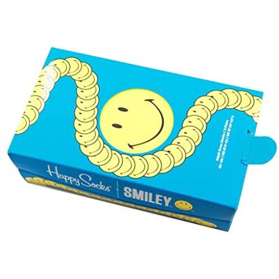 Happy Socks Smiley 3-Pack Gift Set Chaussettes, Multicolore, M Homme - Publicité Happy Socks Smiley 3-Pack Gift Set Chaussettes, Multicolore, M Homme - Publicité